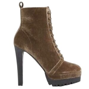 NWOT Aldo Aliria Velvet Lace-Up Platform Boots